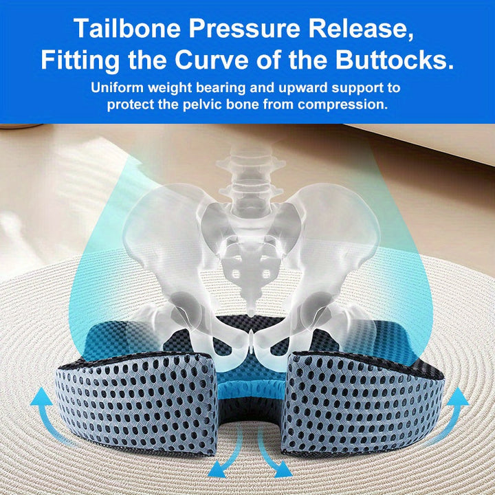 Ergonomic Triangular Car Seat Cushion | Memory Foam Support Design