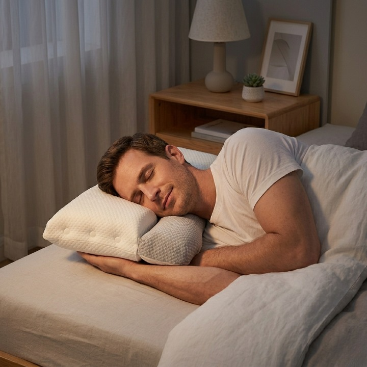 Ergonomic Neck Support Pillow for Side and Back Sleepers 1