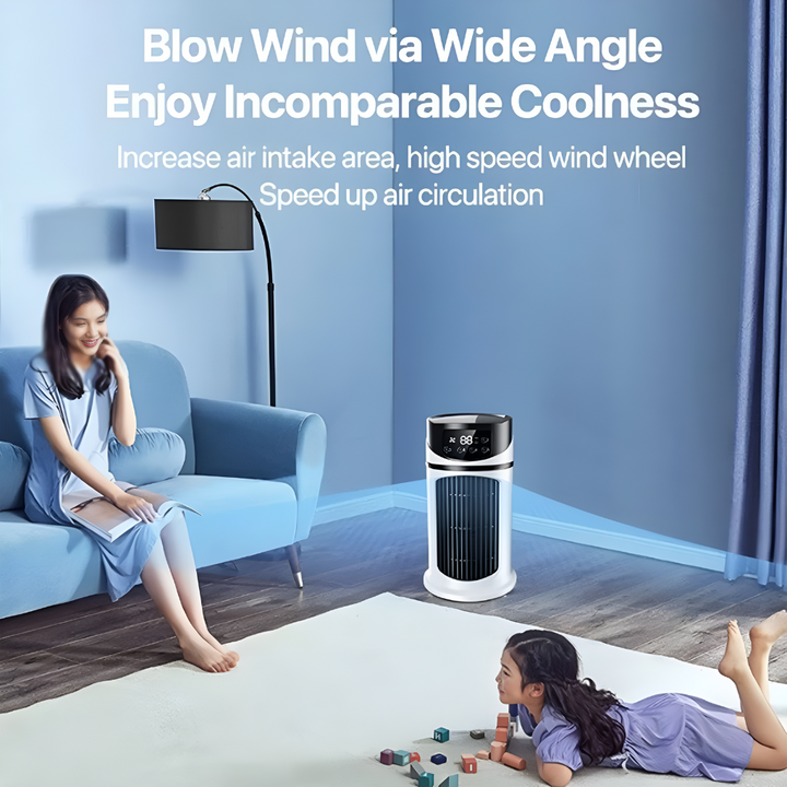 Evaporative Desk Fan | 6 Speeds | Moisturising Atomisation | 40W | 23dB | USB | 29.5x15.5cm