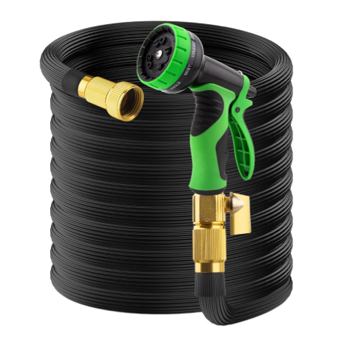 Expandable Garden Hose | 7.6m–19m | 10 Spray Modes | Brass Connectors | Tangle-Free | 1.04kg