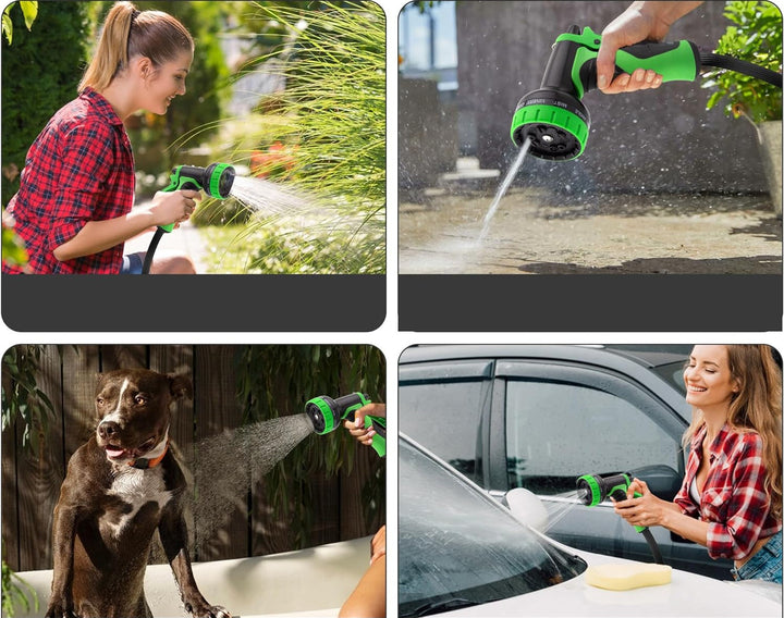 Expandable Garden Hose | 7.6m–19m | 10 Spray Modes | Brass Connectors | Tangle-Free | 1.04kg
