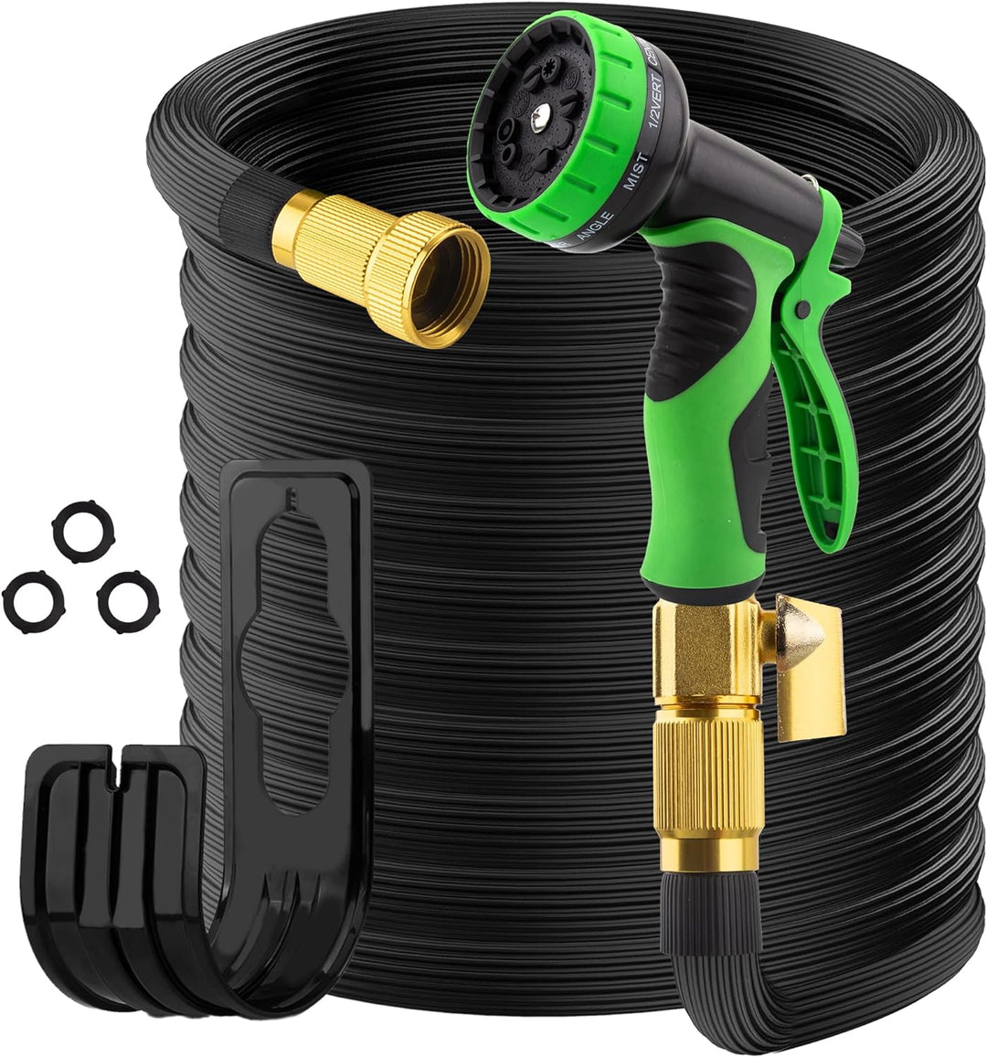 Expandable Garden Hose | 7.6m–19m | 10 Spray Modes | Brass Connectors | Tangle-Free | 1.04kg