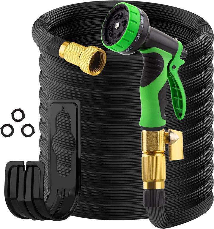 Expandable Garden Hose | 7.6m–19m | 10 Spray Modes | Brass Connectors | Tangle-Free | 1.04kg