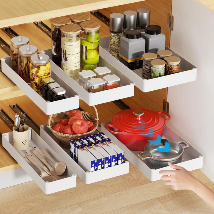 Extendable Cabinet Organizer | Pull Out Cupboard Tray