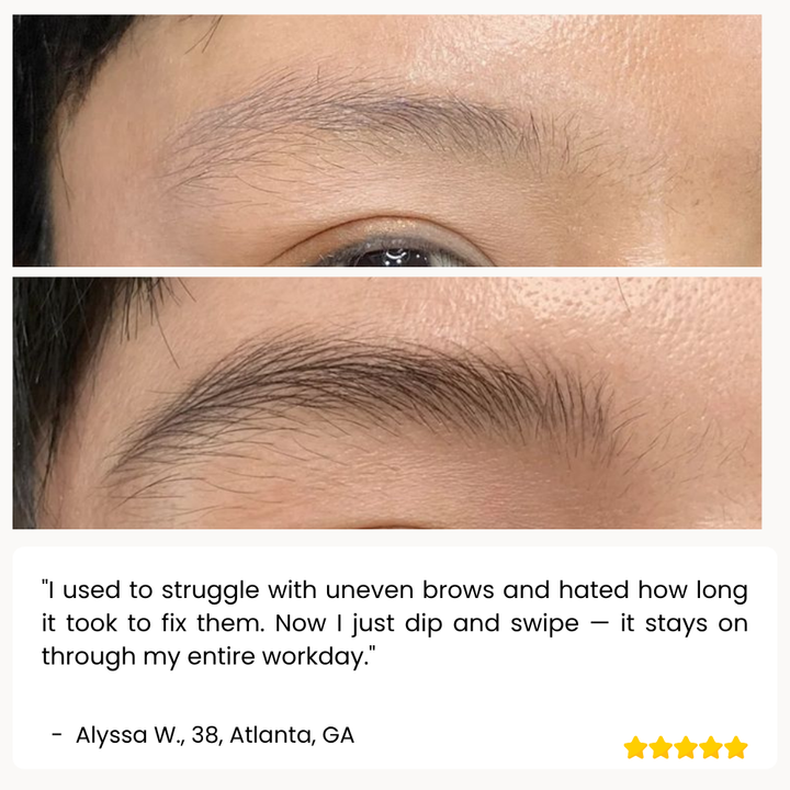 Eyebrow Powder Brush for Women | 45-Degree Angled Brush Tip | Waterproof, Smudge-Proof Microblading-Look Brows Instantly