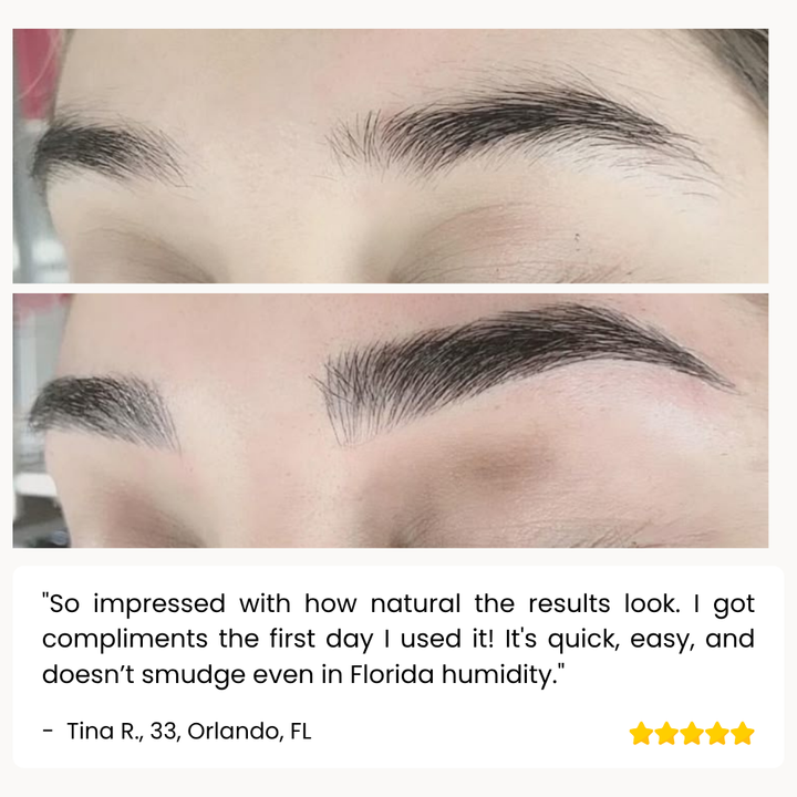 Eyebrow Powder Brush for Women | 45-Degree Angled Brush Tip | Waterproof, Smudge-Proof Microblading-Look Brows Instantly