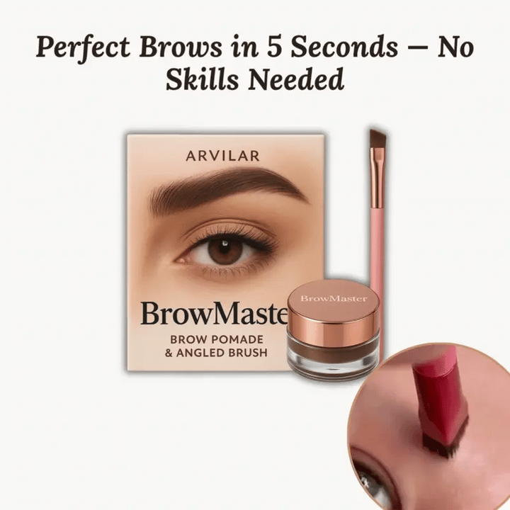Eyebrow Powder Brush for Women | 45-Degree Angled Brush Tip | Waterproof, Smudge-Proof Microblading-Look Brows Instantly