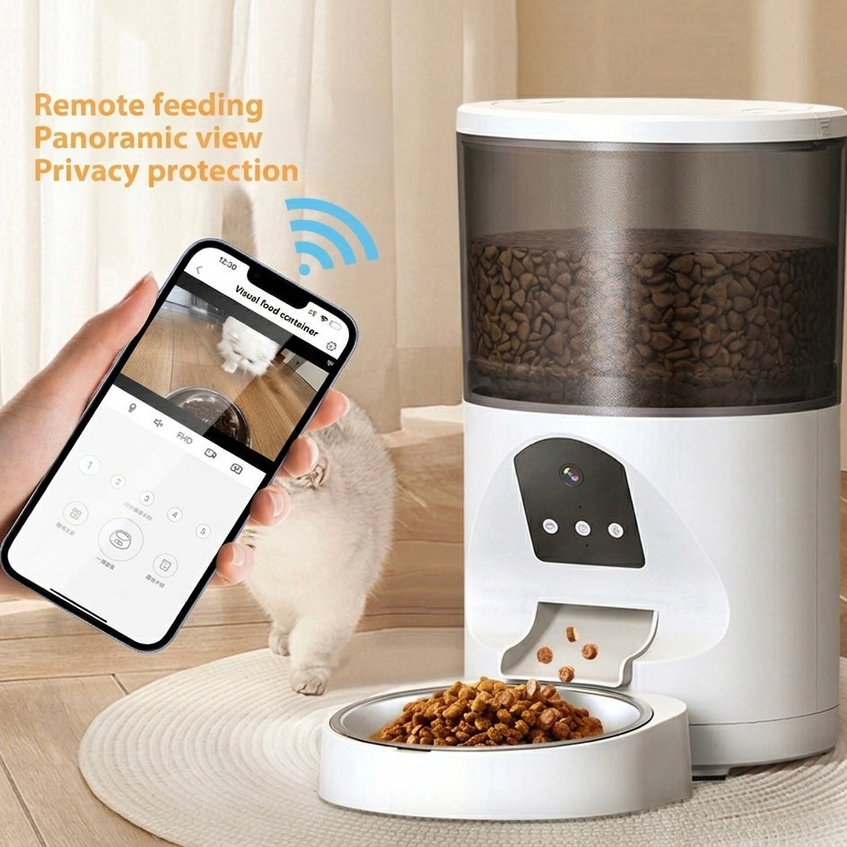 Automatic Pet Feeder with 2K HD Camera | 4L or 6L Capacity | Remote Control | Dogs & Cats