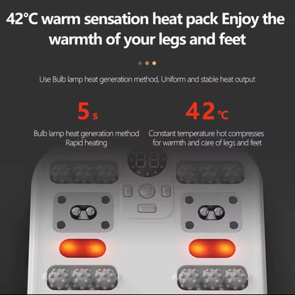 Wireless Electric Foot Massager | Kneading & Heat | 10 Intensity Levels | USB Rechargeable | 2-Hour Battery