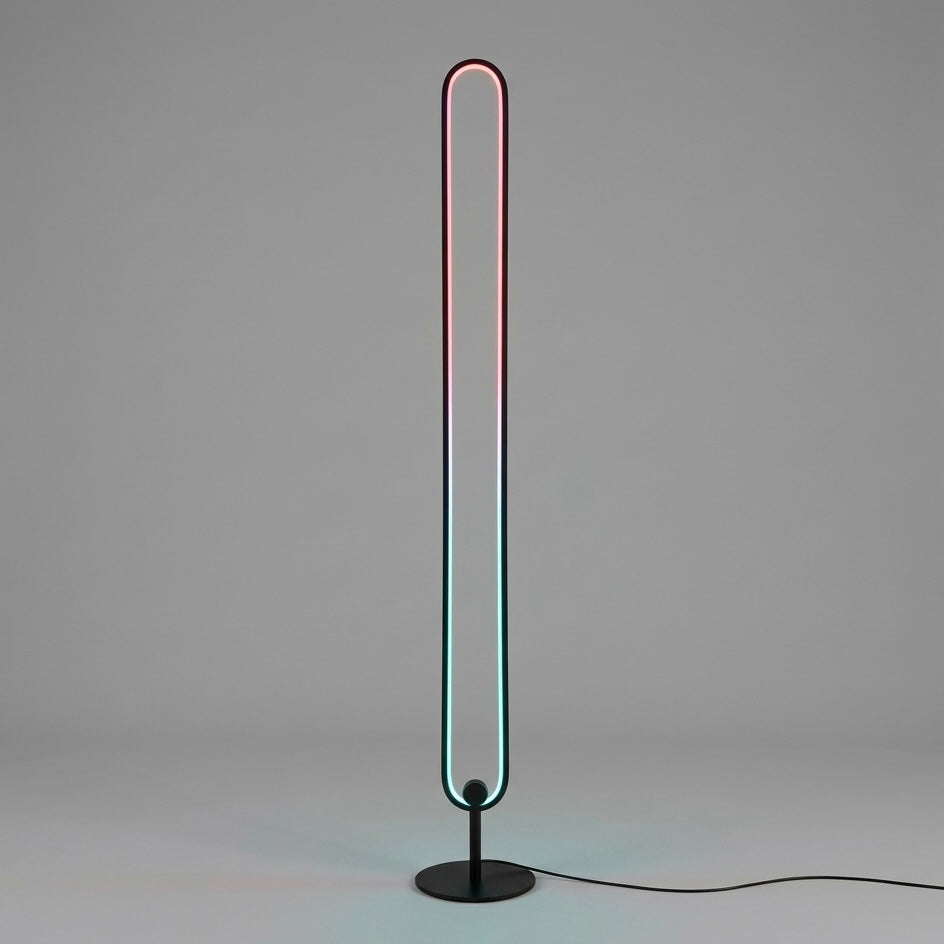 RGB LED Floor Lamp | 24W 1150lm | Remote & Wire Dimmer | 140cm | Black & White