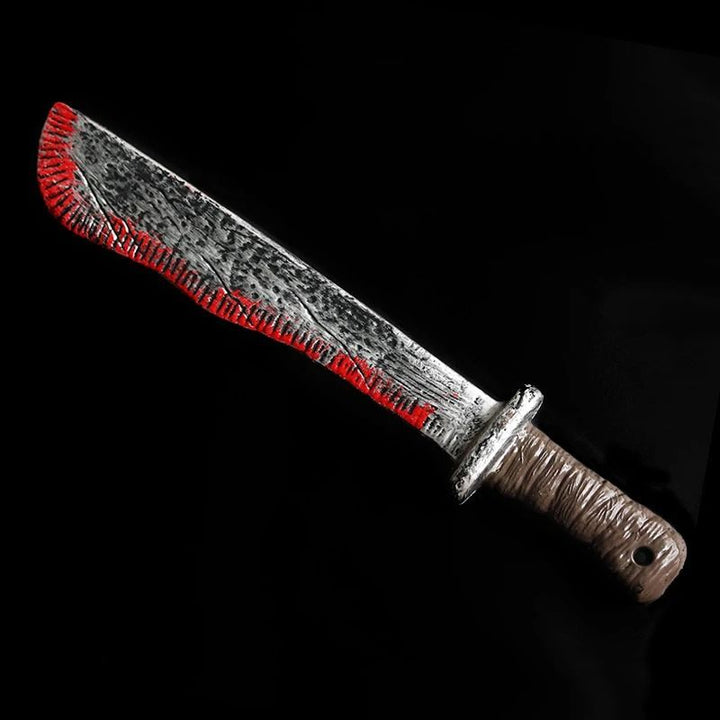 Fake Bloody Knife Prop Halloween | Blunt Safe Rounded Plastic Blade | Non-Toxic ABS Plastic Costume Accessory Prop