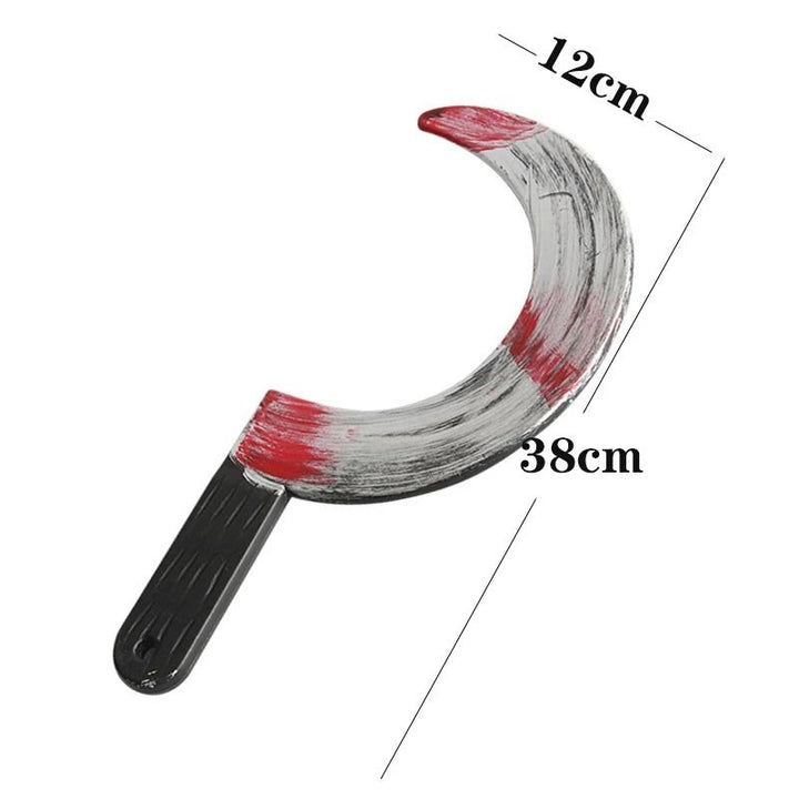 Fake Bloody Knife Prop Halloween | Blunt Safe Rounded Plastic Blade | Non-Toxic ABS Plastic Costume Accessory Prop