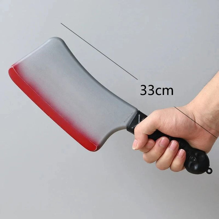 Fake Bloody Knife Prop Halloween | Realistic Splatter Blade, Safe Rounded Edges | Non-Toxic Plastic Costume Accessory