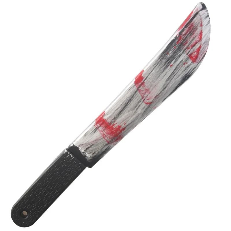Fake Bloody Knife Prop Halloween | Realistic Splatter Blade, Safe Rounded Edges | Non-Toxic Plastic Costume Accessory
