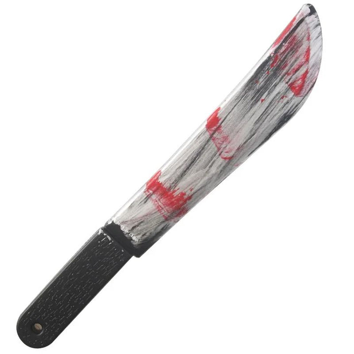 Fake Bloody Knife Prop Halloween | Realistic Splatter Blade, Safe Rounded Edges | Non-Toxic Plastic Costume Accessory