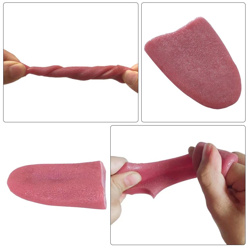 Fake Tongue Prank Toy TPR Material | Realistic Texture Halloween Prop | Reusable Magic Trick Gag Gift Accessory
