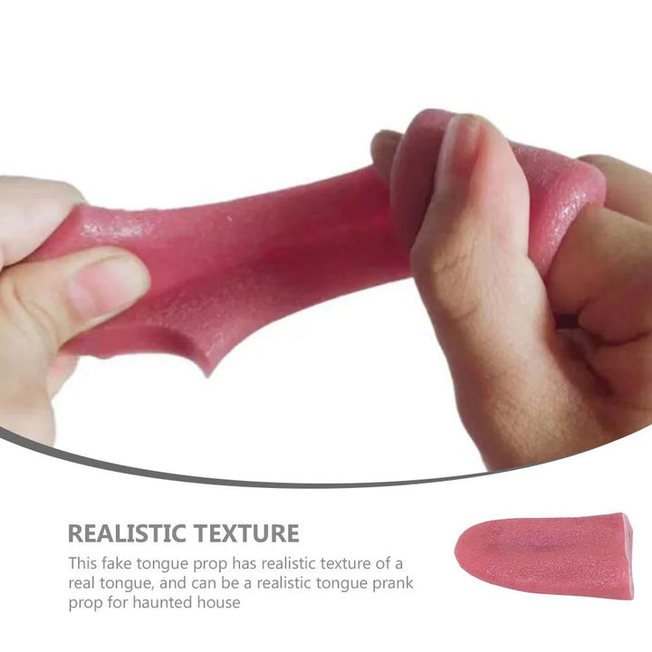 Fake Tongue Prank Toy TPR Material | Realistic Texture Halloween Prop | Reusable Magic Trick Gag Gift Accessory