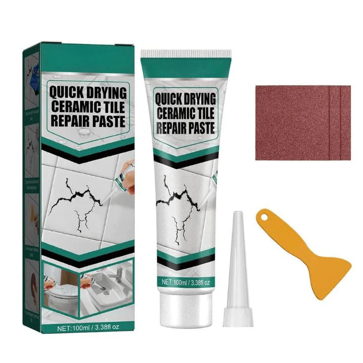Fast-Drying Repair Paste for Tiles | Ceramic Crack &amp; Grout Repair Agent