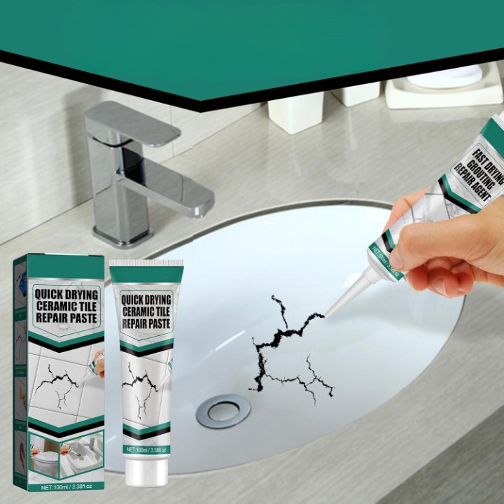 Fast-Drying Repair Paste for Tiles | Ceramic Crack &amp; Grout Repair Agent