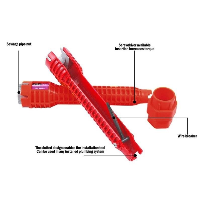 Faucet And Sink Installation Wrench | Eight Nut Sizes