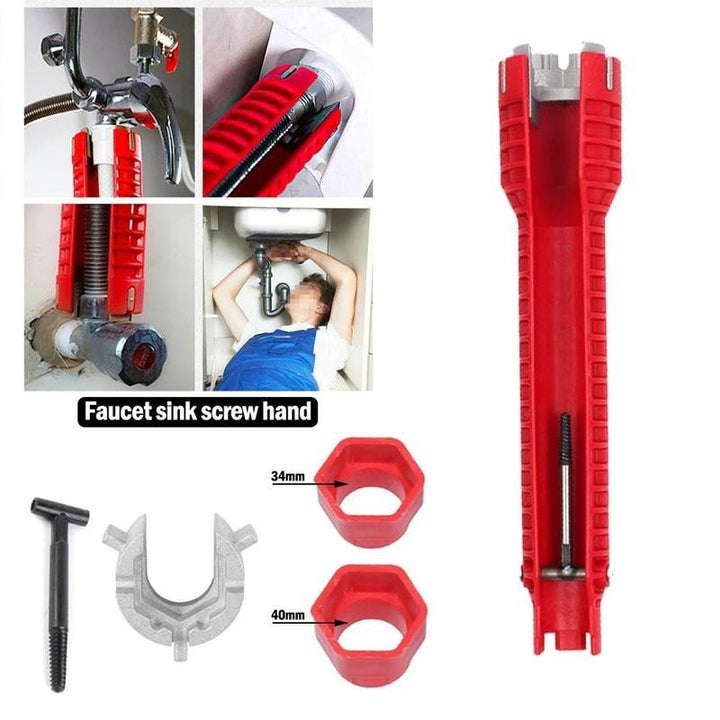 Faucet And Sink Installation Wrench | Eight Nut Sizes