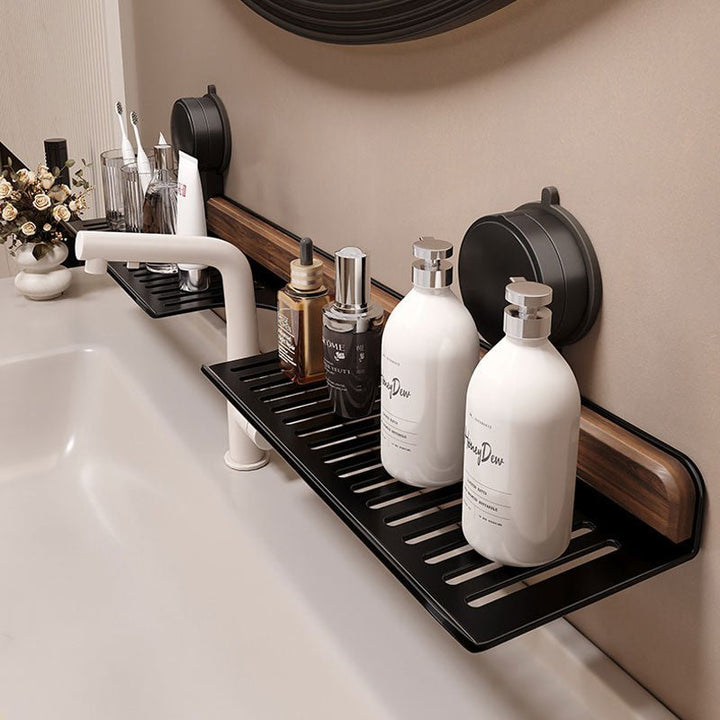 Faucet Rack | Nora No-Drill Suction Aluminum Bathroom Shelf