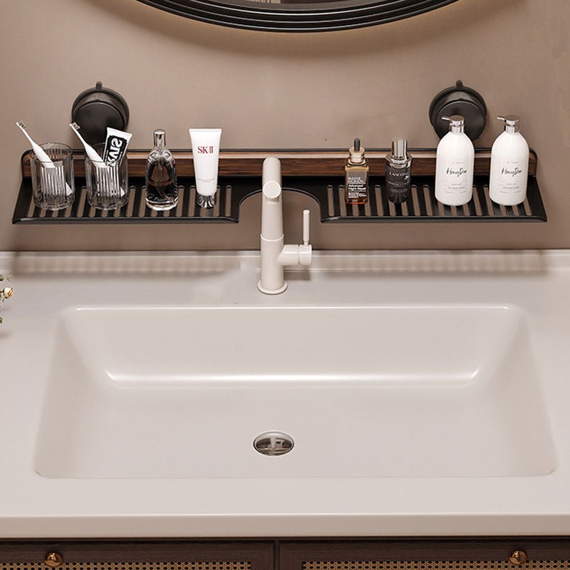 Faucet Rack | Nora No-Drill Suction Aluminum Bathroom Shelf