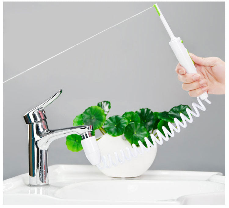 Faucet Water Flosser | 2 or 6 Nozzle Set | No Power Needed, Plug-In Toothbrush &amp; Oral Irrigator for Teeth and Gums