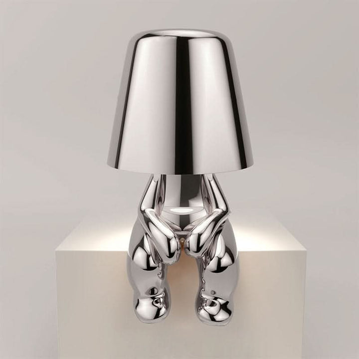 Figurine Table Lamp | Dimmable Seated Figure Accent Light