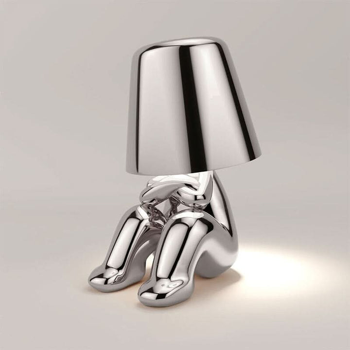 Figurine Table Lamp | Dimmable Seated Figure Accent Light