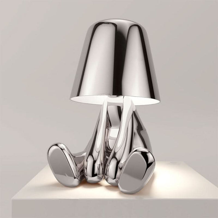 Figurine Table Lamp | Dimmable Seated Figure Accent Light
