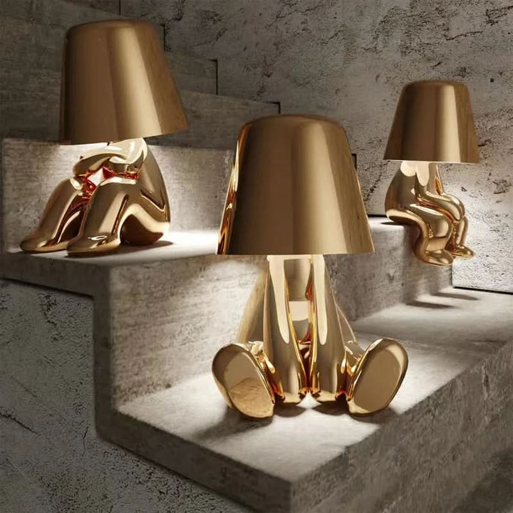 Figurine Table Lamp | Dimmable Seated Figure Accent Light