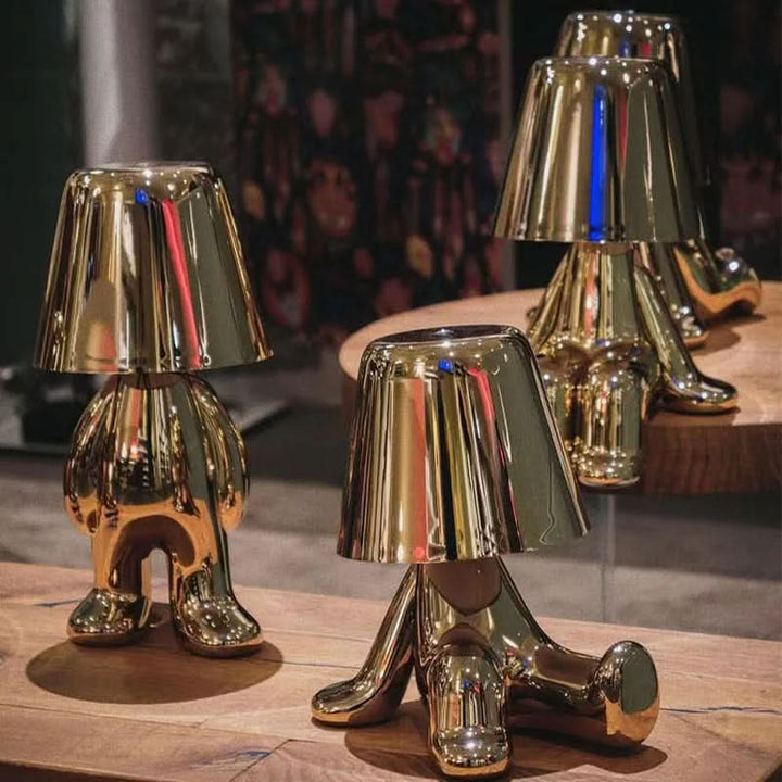 Figurine Table Lamp | Dimmable Seated Figure Accent Light