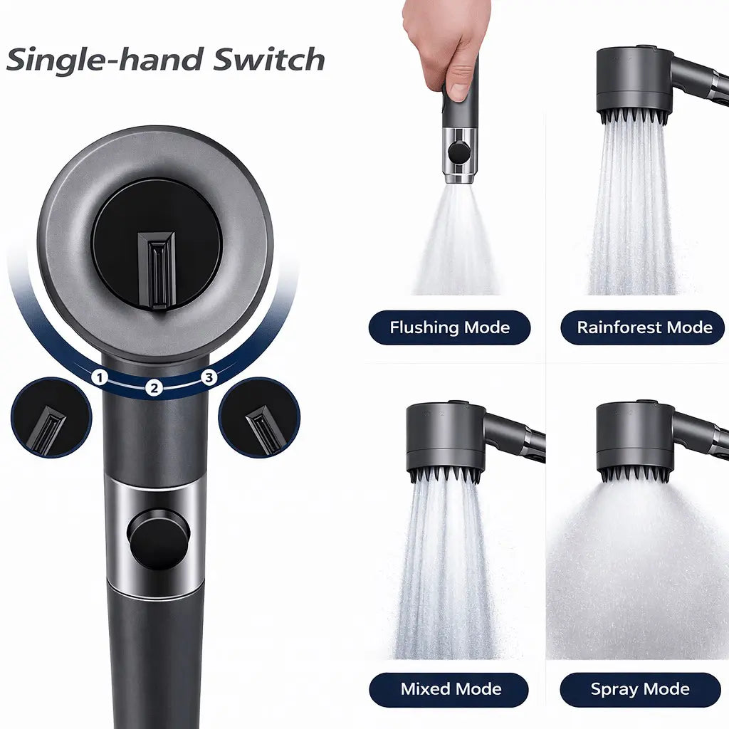 Filtered Showerhead Bundle | High-Pressure Shower Head with Handheld Hose | 6 Replacement Filters for Enhanced Shower Experience 2