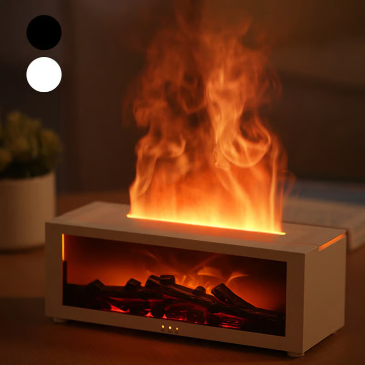 Fireplace Flame Diffuser Humidifier with Remote | LED Simulated Flame Effect