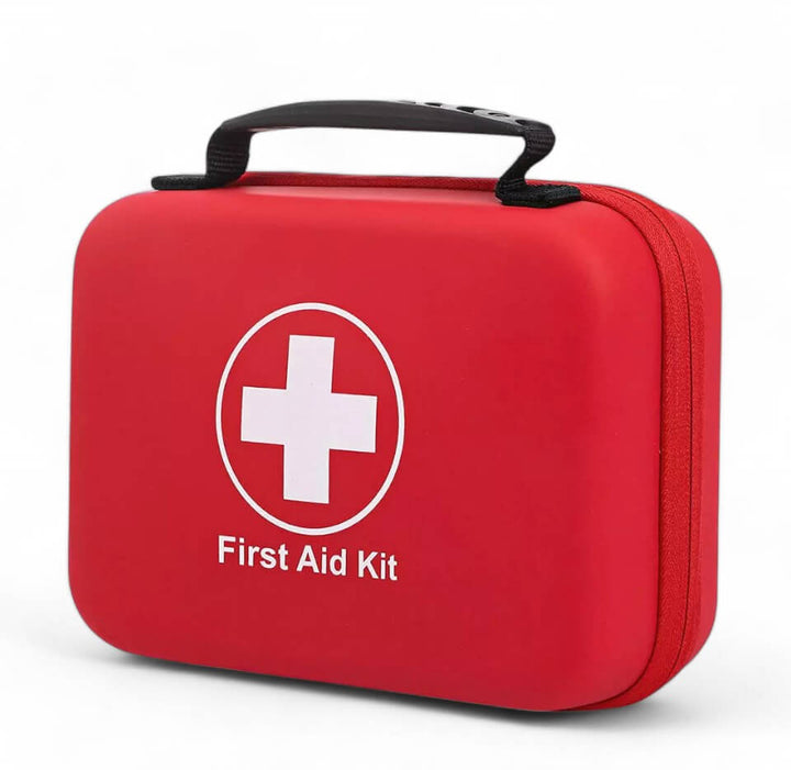 First Aid Kit 110 Pieces | Home, Car &amp; Travel Emergency Bag | Bandages, Tourniquets, CPR Mask &amp; Scissors Included