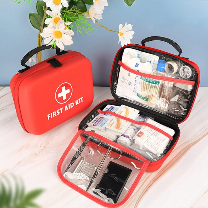 First Aid Kit 110 Pieces | Home, Car &amp; Travel Emergency Bag | Bandages, Tourniquets, CPR Mask &amp; Scissors Included