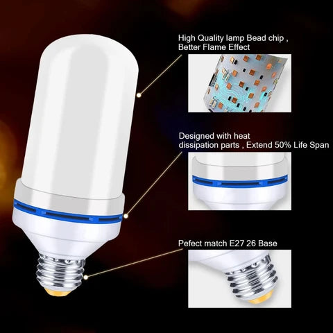 Flame-Effect LED Lantern | Flickering Glow, Screw Fit Base