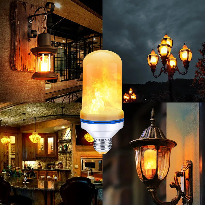 Flame-Effect LED Lantern | Flickering Glow, Screw Fit Base