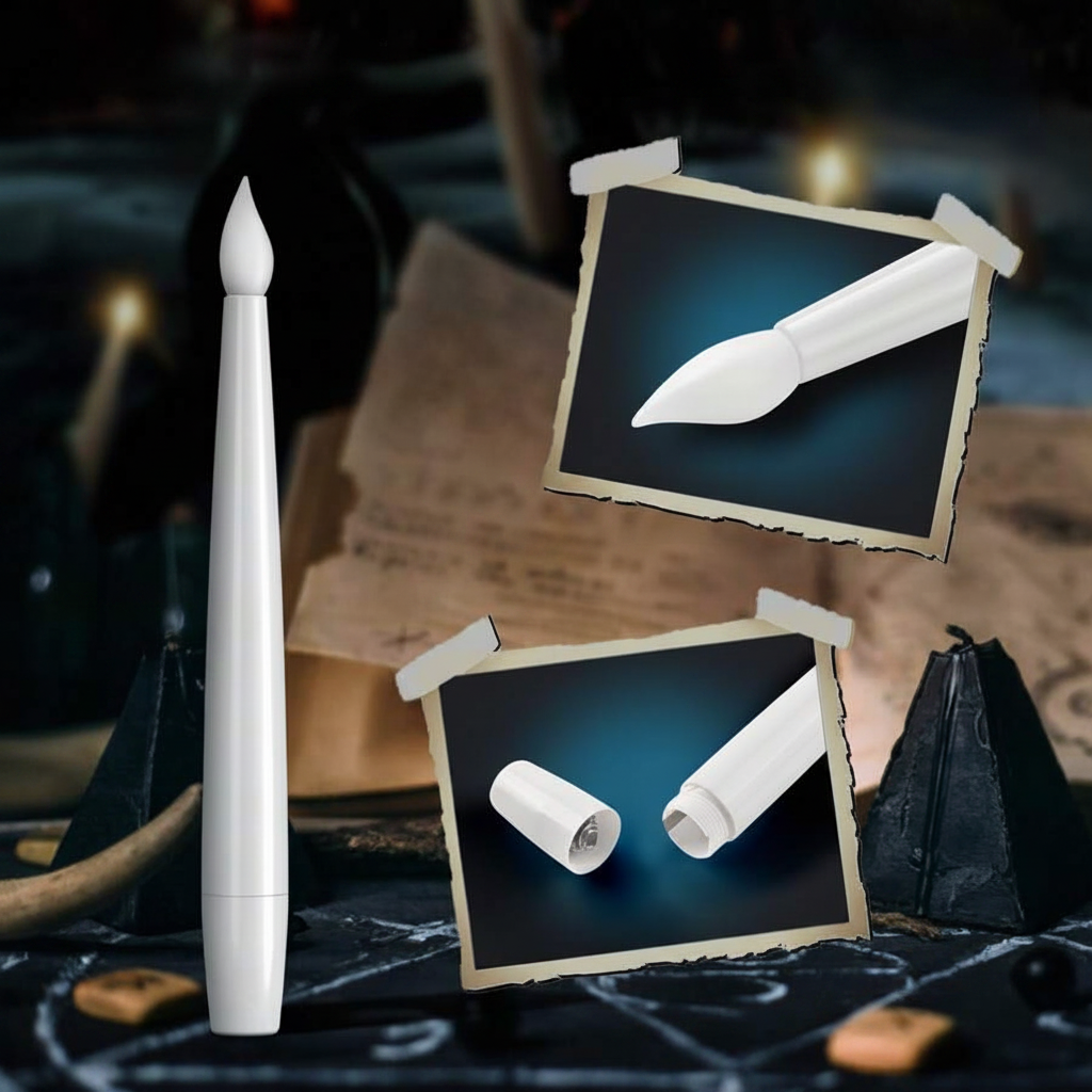 Flameless LED Taper Candles Halloween | Remote Control &amp; Floating Design | Battery Operated Warm White Flickering Effect