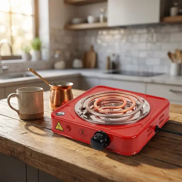 Electric Hot Plate Portable Compact 1000 W Flameless with Any Cookware 2