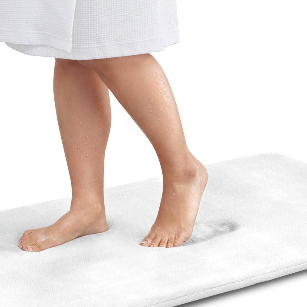 Memory Foam Bath Mat Non-Slip Rubber Backed Washable 12