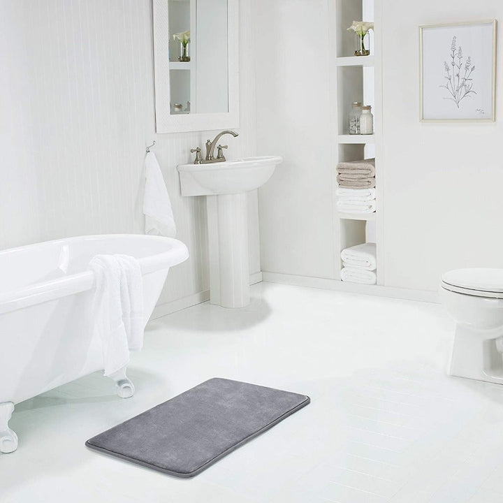 Memory Foam Bath Mat Non-Slip Rubber Backed Washable 7