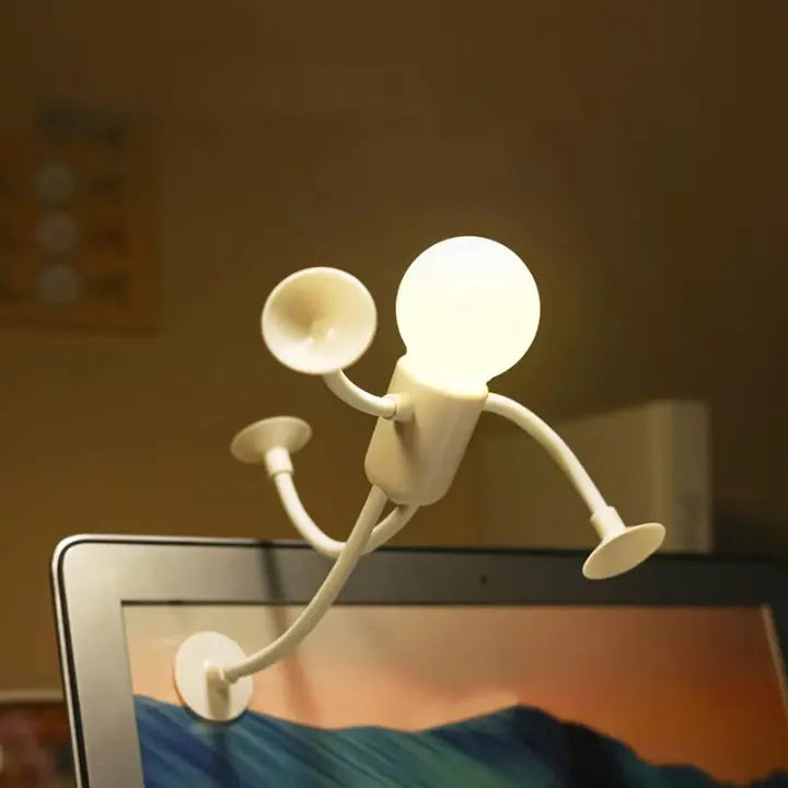 Flexible LED Figure Light | Bendable Suction Cup Night Lamp for Kids