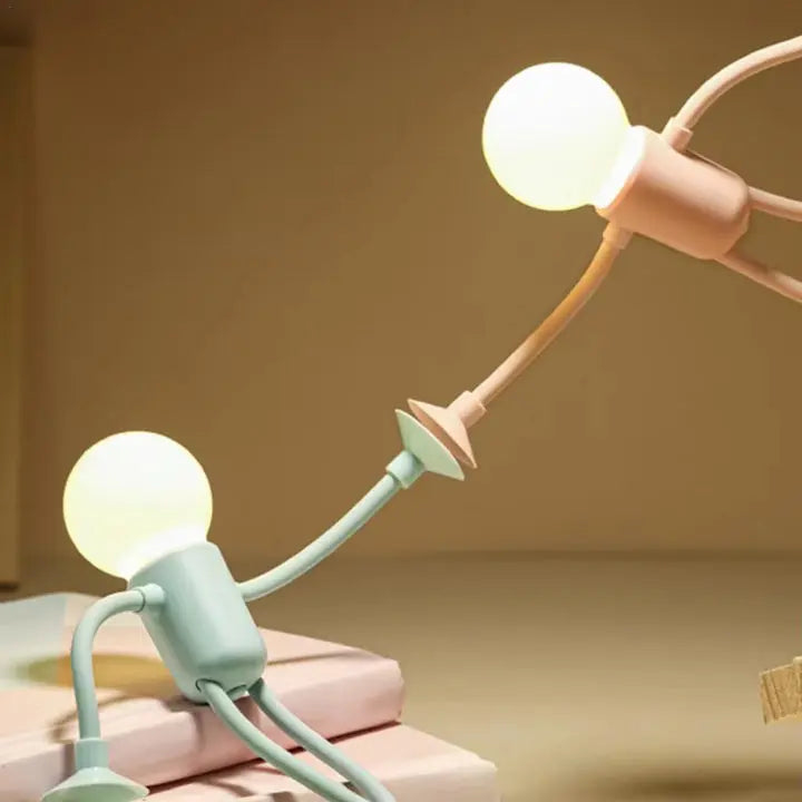Flexible LED Figure Light | Bendable Suction Cup Night Lamp for Kids