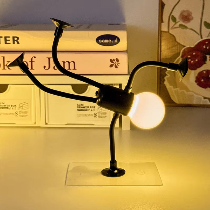 Flexible LED Figure Light | Bendable Suction Cup Night Lamp for Kids