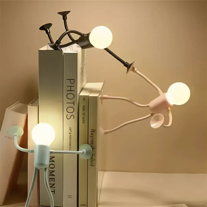 Flexible LED Figure Light | Bendable Suction Cup Night Lamp for Kids