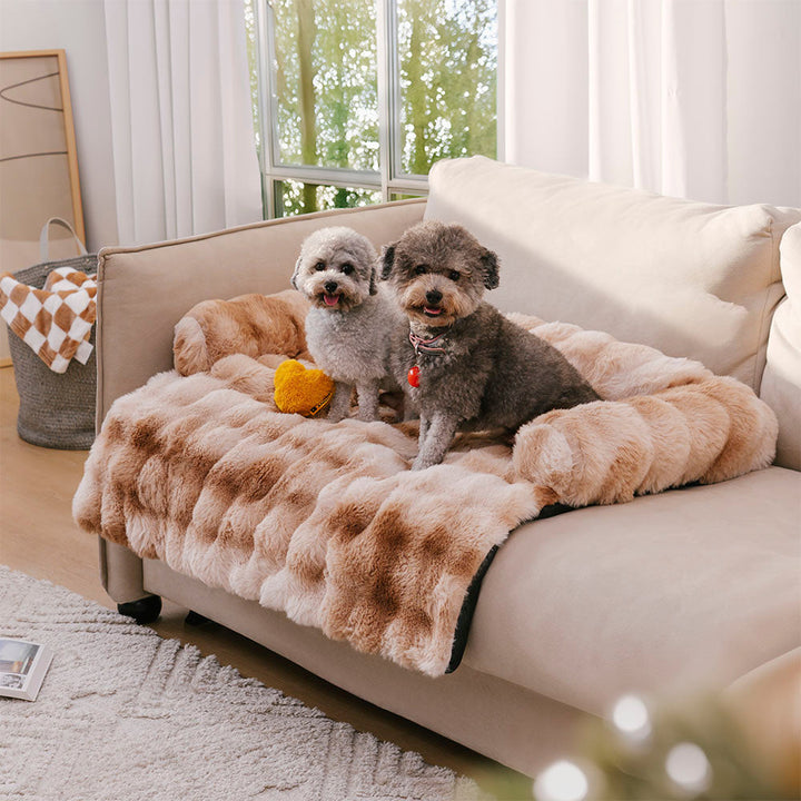 Fluffy Calming Dog Bed | Non-Slip Base | Machine Washable | 4 Sizes | Sofa Mat
