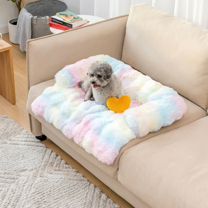 Fluffy Calming Dog Bed | Non-Slip Base | Machine Washable | 4 Sizes | Sofa Mat