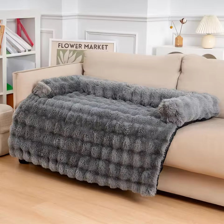 Fluffy Calming Dog Bed | Non-Slip Base | Machine Washable | 4 Sizes | Sofa Mat